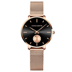 Japan Small Seconds Dial Quartz Movement Fashion Watch Waterproof Simple Women Gold Mesh Belt Top Brand Ladies Watches