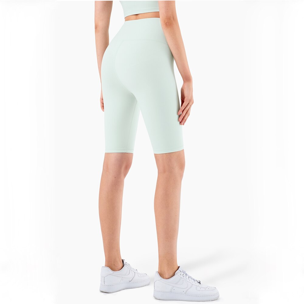 Second Skin Feel Workout Fitness Gym Biker Shorts Women High Waist Squat Proof Athletic Exercise Sport Shorts