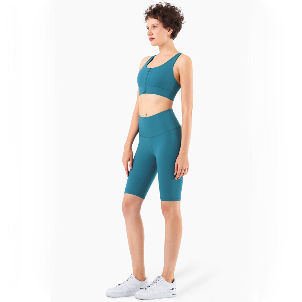 Second Skin Feel Workout Fitness Gym Biker Shorts Women High Waist Squat Proof Athletic Exercise Sport Shorts