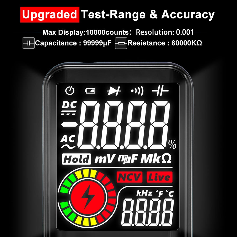 S10/11 Digital Multimeter 9999counts Smart DC AC Voltage Capacitor Ohm Diode NCV Hz Tester DMM with rechargeable battery | Vimost Shop.