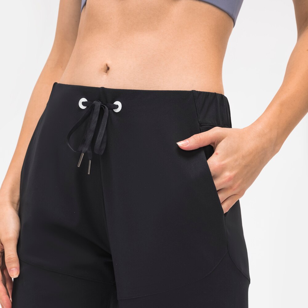 28" Naked Feel Drawstring Workout Gym Joggers Women Bare Cozy Leisure Sport Fitness Sweatpants with Pocket