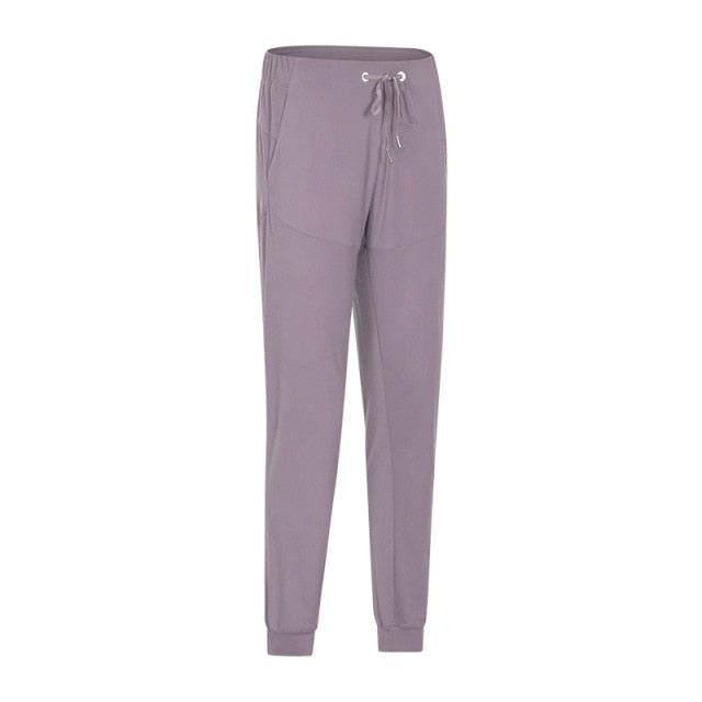 28" Naked Feel Drawstring Workout Gym Joggers Women Bare Cozy Leisure Sport Fitness Sweatpants with Pocket
