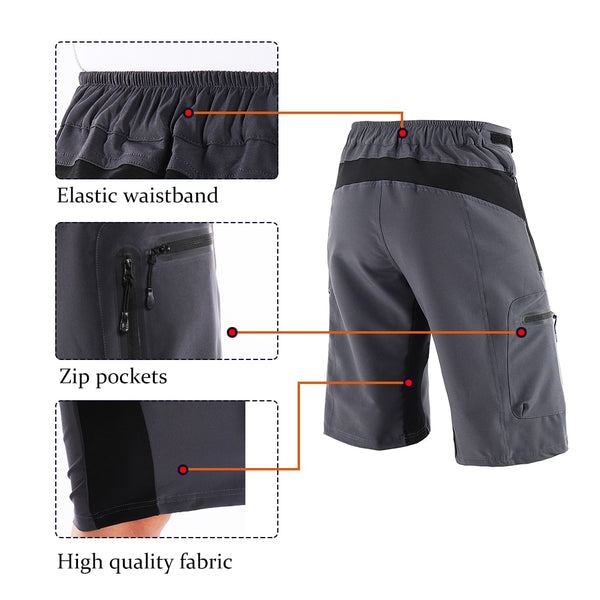 Men Cycling Shorts MTB Outdoor Sports Downhill MTB Shorts Mountain Bike Bicycle Shorts Water Resistant Breathable