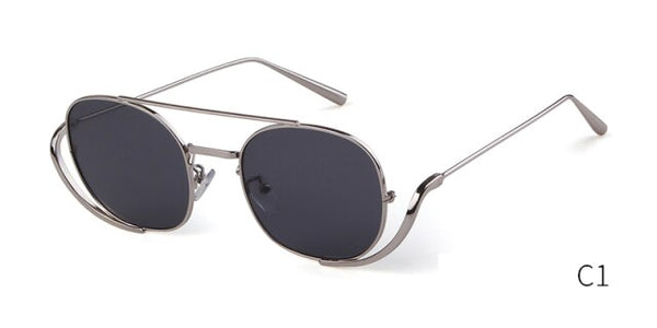 Retro square sunglasses women men luxury brand designer vintage anti blue light clear oval Sun Glasses Shades | Vimost Shop.
