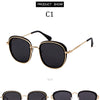 Retro Round Sunglasses Women Brand Vintage Gold Metal Frame Cat Eye Sun Glasses Black Shades High Quality Eyewear | Vimost Shop.