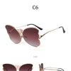 Fashion butterfly sunglasses women luxury brand designer pink vintage oversized sun glasses shades for women | Vimost Shop.
