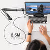 Studio Condenser USB Computer Microphone Kit With Adjustable Scissor Arm Stand Shock Mount for YouTube Voice Overs