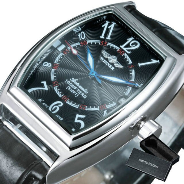 Fashion Design Women Automatic Watch Top Brand Luxury Ladies Business Dress Mechanical Wrist Watch Tonneau Calendar Date