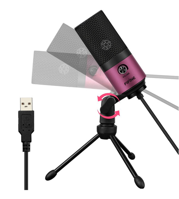 Metal USB Condenser Recording Microphone For Laptop  Windows Cardioid Studio Recording Vocals  Voice Over,YouTube
