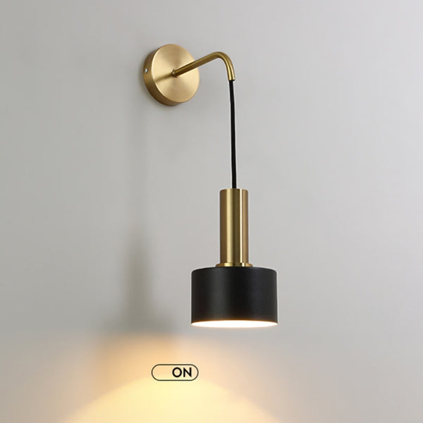 Nordic modern wall lamp E27 LED 110V 220V sconce light gold black indoor home kitchen bedroom living room decoration illumine