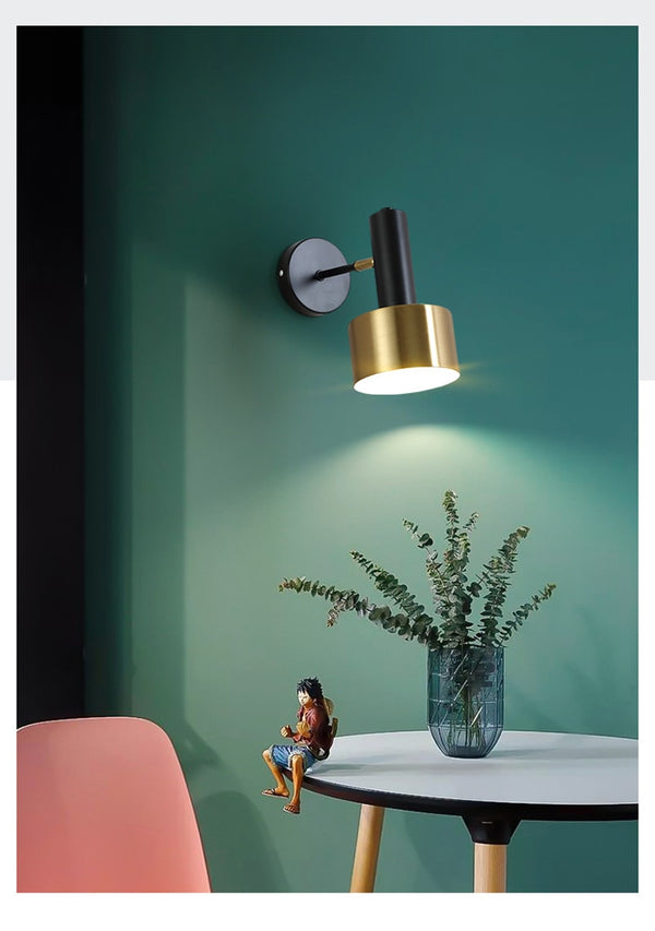 Nordic modern wall lamp E27 LED 110V 220V sconce light gold black indoor home kitchen bedroom living room decoration illumine