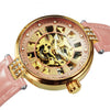 Fashion Vintage Mechanical Women Watches Top Brand Luxury Gold Skeleton Leather Strap Ladies Watch