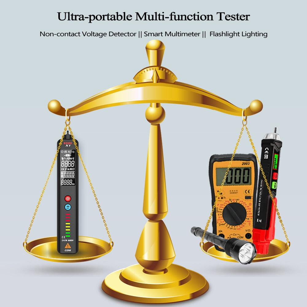 X1/X2 Voltage Detector Tester Smart Multimeter Non-contact Infrared Thermometer EBTN Display Live wire Test pencil Meter | Vimost Shop.