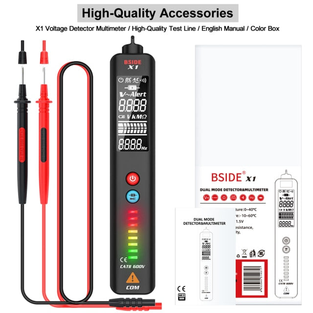 X1/X2 Voltage Detector Tester Smart Multimeter Non-contact Infrared Thermometer EBTN Display Live wire Test pencil Meter | Vimost Shop.
