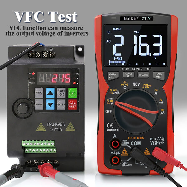 ZT-Y Digital Multimeter True-RMS 9999 Counts 3-Line Display Analog Tester Voltmeter Capacitor Temp VFC Meter Ammeter | Vimost Shop.