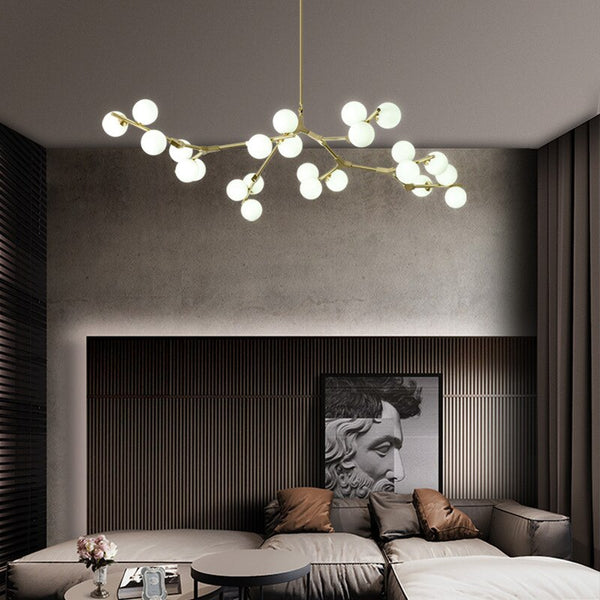 Nordic Milkly Glass Ball Pendant Lights Post-Modern Chandelier LED Pendant Lamps Designer Indoor Hanglamp Decoration Lighting