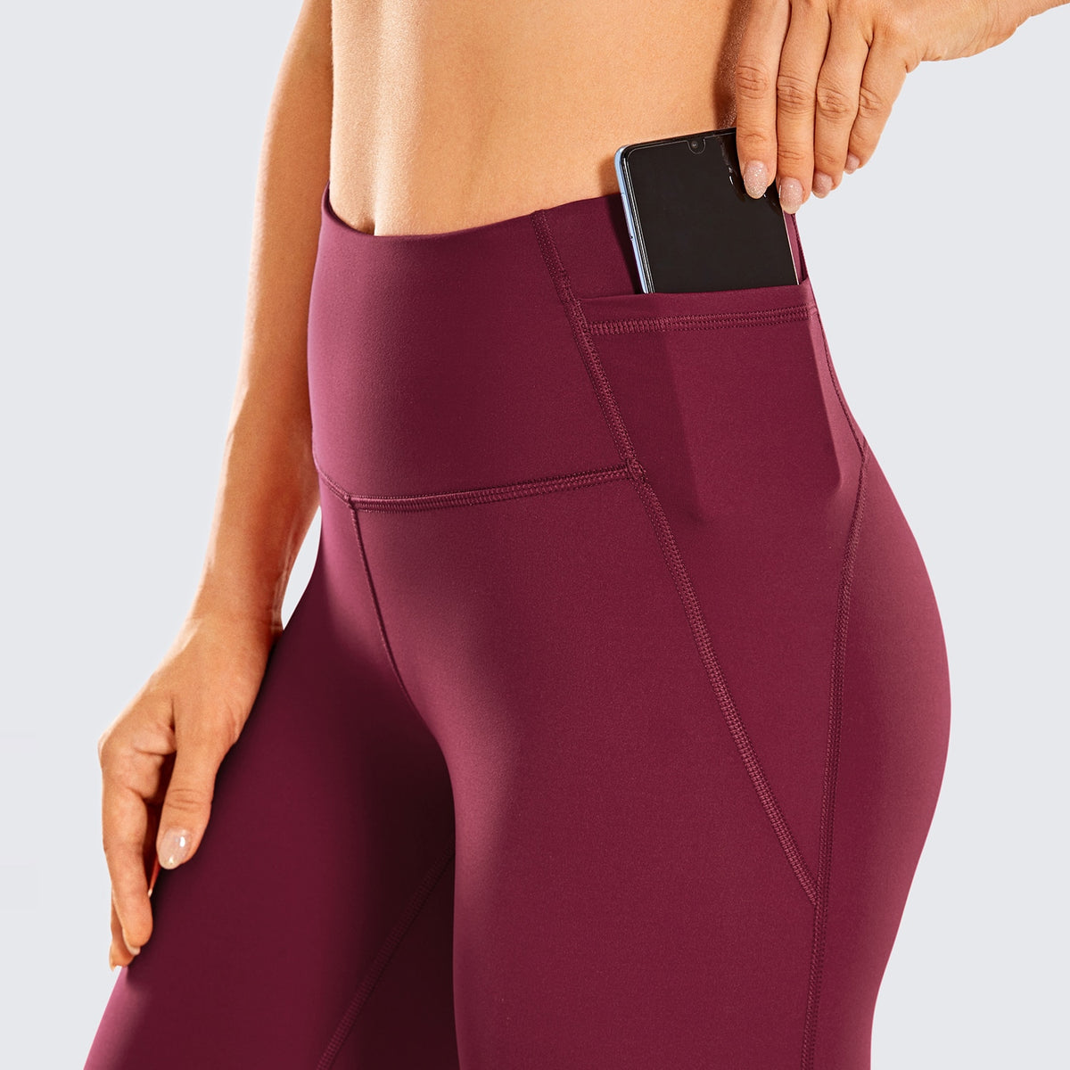 Naked Feeling Women's Workout Leggings 7/8 High Waisted Yoga Pants with Side Pocket-25 Inches