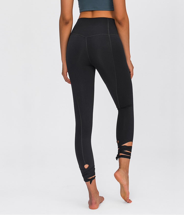 JUST A TIE Naked Feel Yoga Dancer Capri Pants Women 4-way Stretch Sport Cropped Tights Legging with Inner Pocket 21"