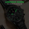 Watch For Men Quartz Military Watches Mens Auto Date Display Chronograph Casual Business Leather Strap