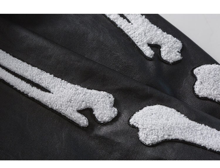 Soft Furry Patch Leather Patchwork Baseball Jacket Men Coats Autumn Baggy All-match College Style Bomber Jackets Couple