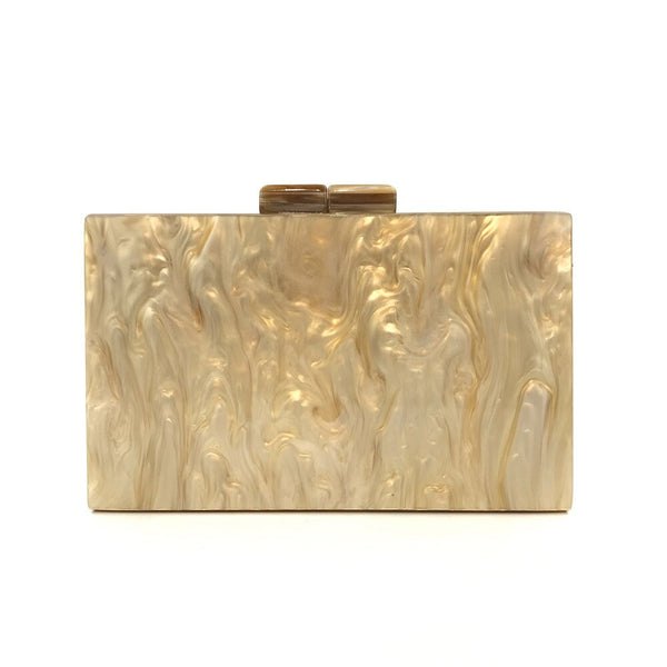Acrylic Luxury Women Evening Bags With Chain Shoulder Golden Metal Day Clutch With Lady New 2021 Party Bags