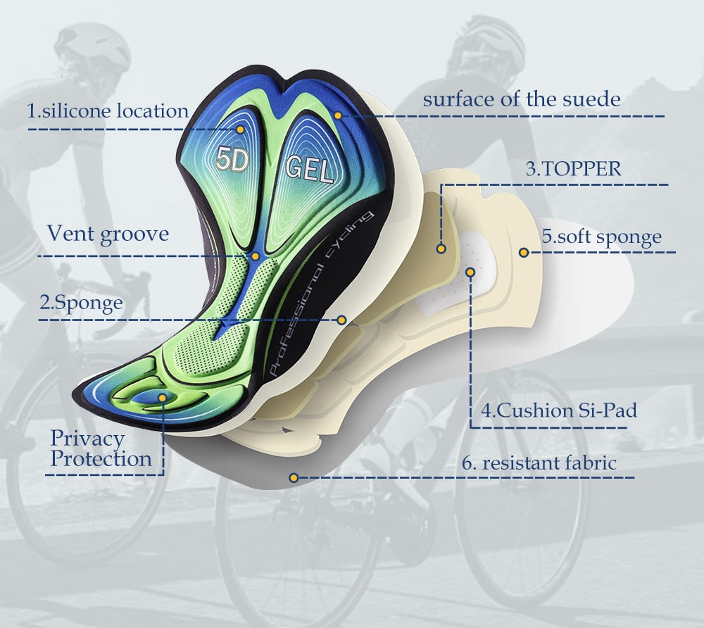 Cycling Shorts Men 5D Gel Pad Cycling Underwear Bicycle MTB Clothing Bike Shorts Shock Absorption Riding Downhill