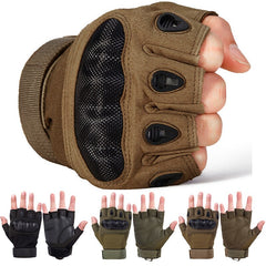 Men Tactical Half Finger Fishing Gloves Microfiber Nylon Mittens Anti-Slip Wear-Resistant Outdoor Sports Motorcycle Bikecycle