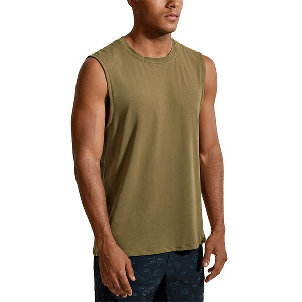 Men's Lightweight Pima Cotton Workout Tank Tops Moisture-wicking Sleeveless Shirts Muscle Tank