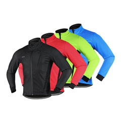 Men Thermal Cycling Jacket Winter Warm Up Fleece Bicycle Clothing Windproof Waterproof Sports Coat MTB Bike Jersey