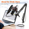 USB Gaming Microphone Set with Flexible Arm Stand Pop Filter Plug&Play with PC Laptop Computer Streaming Podcast Mic T732
