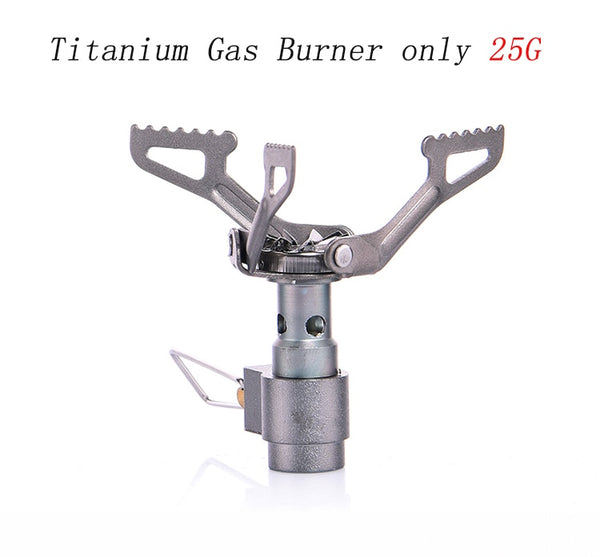 Titanium Mini Gas Burner Camping Stove Outdoor Portable  Heater Cooker Survival Survival Furnace Pocket Picnic Cookware