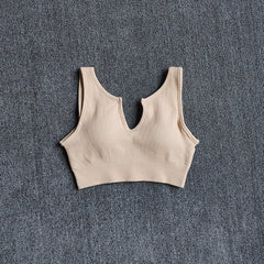 Seamless Sport Bra Women&#39;s Lingerie Fitness Yoga Running Vest Underwear Padded Crop Tops Underwear Push Up Gym Top Bras