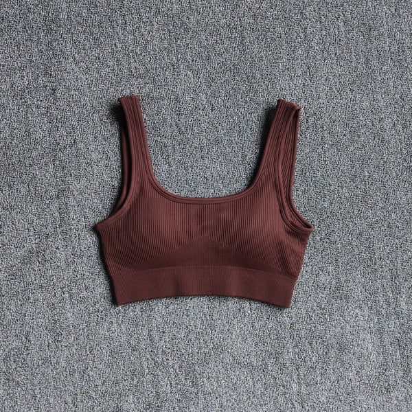 Seamless Sport Bra Women's Lingerie Fitness Yoga Running Vest Underwear Padded Crop Tops Underwear Push Up Gym Top Bras