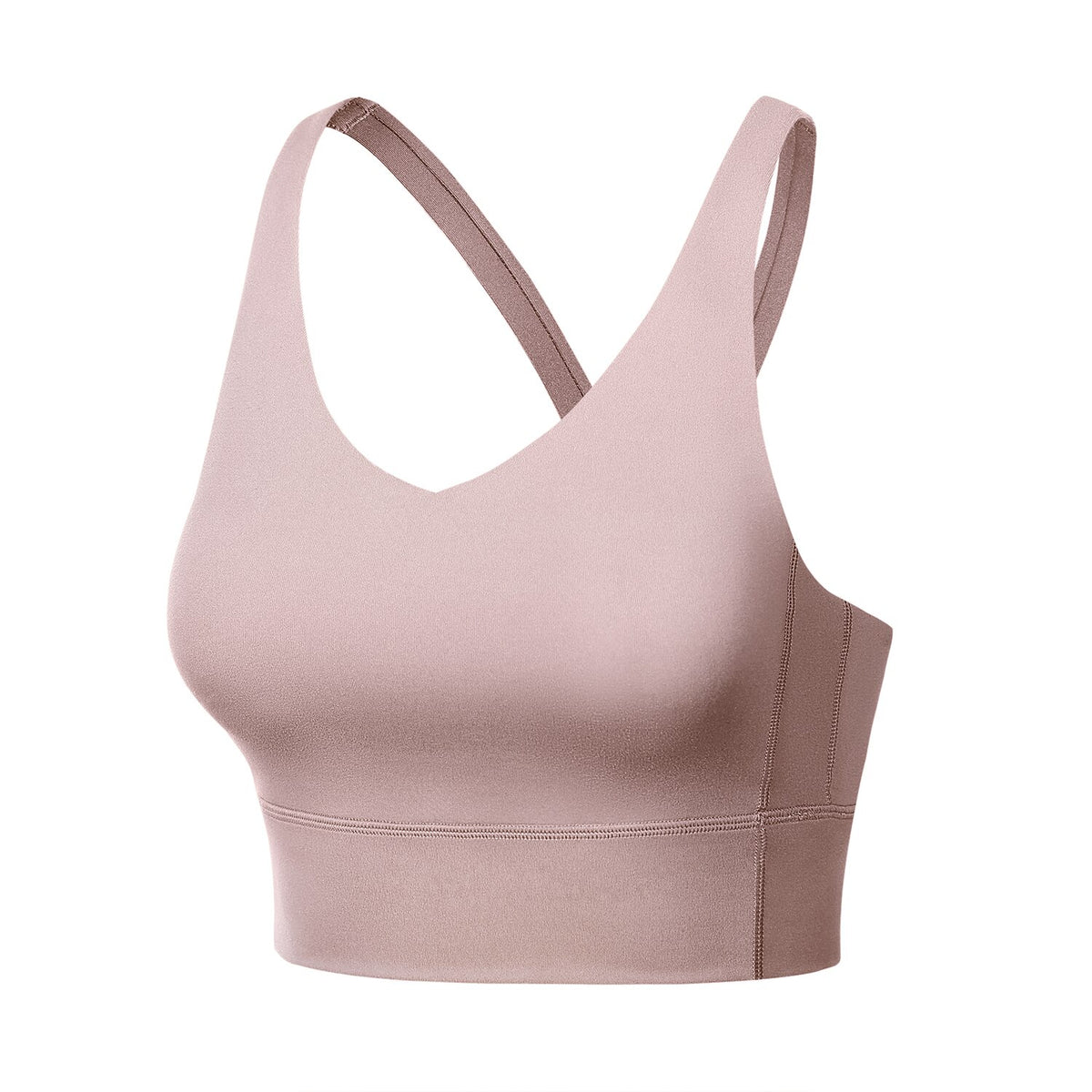 Women's Strappy Longline Sports Bra Padded Wireless Y-Back Racerback Yoga Bras Crop Tank Tops