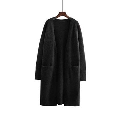 Lazy V-neck Oversize Long Sweater Cardigans Jacket Coat New Women Sweater Korea Cardigan Jacket Coat Outwear TOP