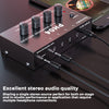 4 Channel Headphone Amplifier Stereo Audio Amp Ultra Compact Portable Headphone Splitter Preamplifier for Studio