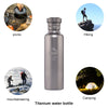 750ml Full Titanium Camping Water Bottle Sport Running Motivational Cycling Outdoor Ultralight Cup Hiking Drink Mug