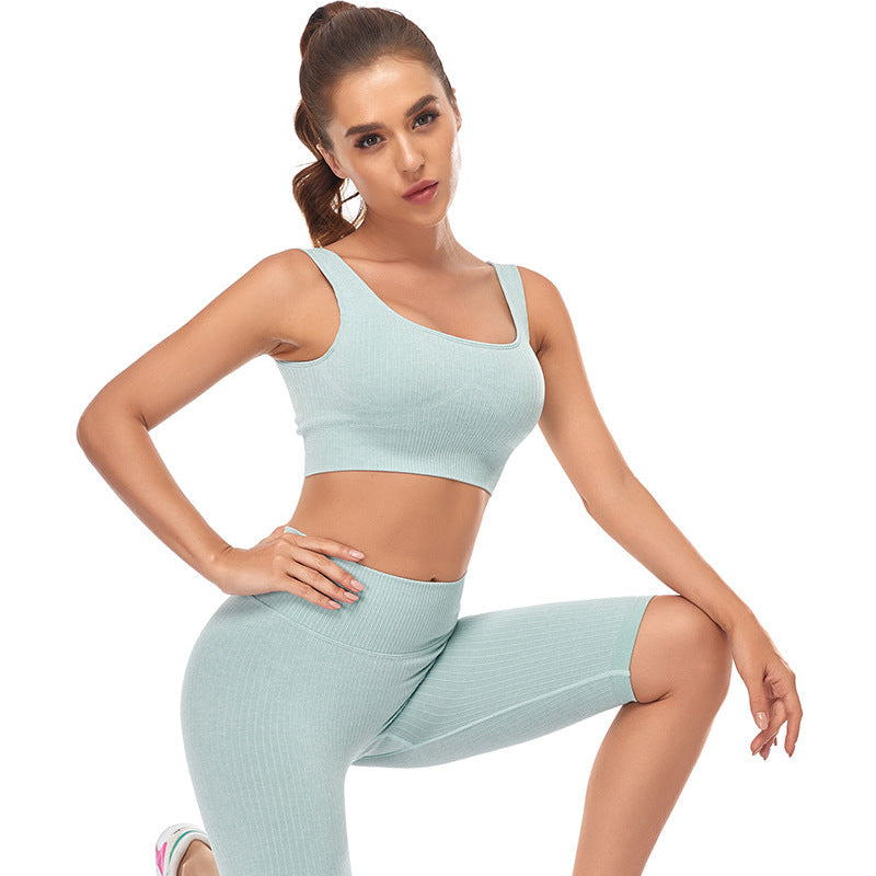 Seamless Women Yoga Set Sports Bra Sports Shorts Fitness Wear Outfit 2 Piece Gym Yoga Sets Workout Suits
