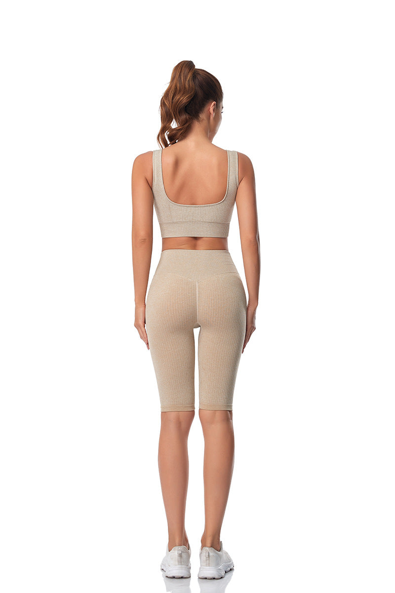 Seamless Women Yoga Set Sports Bra Sports Shorts Fitness Wear Outfit 2 Piece Gym Yoga Sets Workout Suits