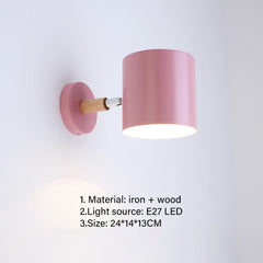 Nordic modern E27 LED wall lamp adjustable sconces light indoor bedside home kitchen bedroom living room decoration illumination