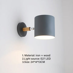 Nordic modern E27 LED wall lamp adjustable sconces light indoor bedside home kitchen bedroom living room decoration illumination