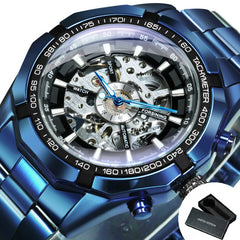 Watch Men Skeleton Automatic Mechanical Watch Gold Skeleton Vintage Man Watch Mens Watches