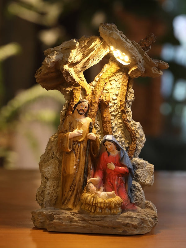 Nativity Scene Home Decor Christ Jesus Mary Joseph Catholic Figurine Xmas Ornament Holy Family Statue Christmas Gift