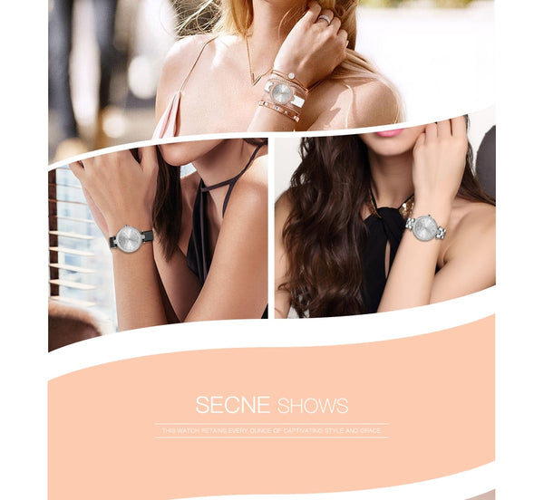 Rose Gold Watch For Women Watches Luxury Fashion Watch Top Brand Design Casual Water Resistant Simple Crystal Bracelet Best
