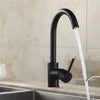 Kitchen Faucets Brass Kitchen Sink Water Faucet 360 Rotate Swivel Faucet Mixer Single Holder Single Hole Black Mixer