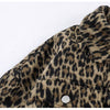 Hip Hop Jacket Coat Men Furry Leopard Print Multi-Pocket Outwear Loose Retro Rock Hipster High Street Jacket Streetwear