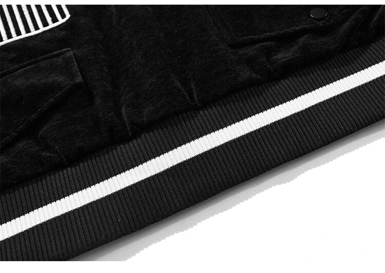 Jacket Men Esthetics Line Letter Eye Embroidery Bomber Coats Autumn Cozy Baggy Fashion Retro High Street Outwear Couple