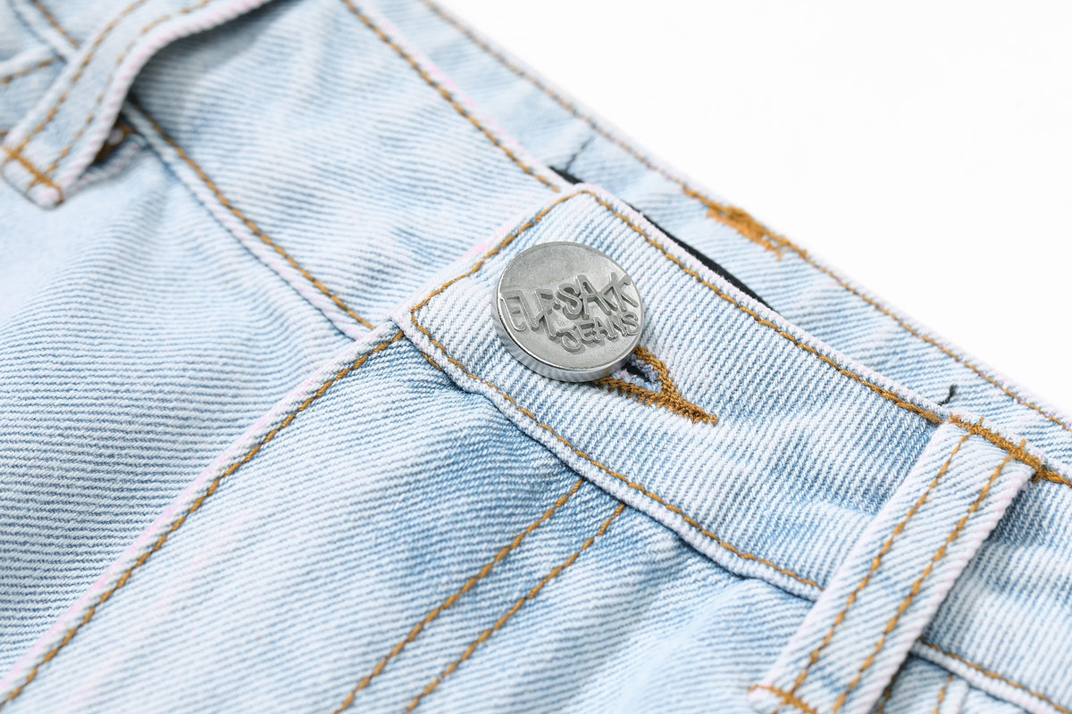 Solid High Waist Washed Casual Denim Jeans Women,Summer Pure Ripped Hole Minimalist Ladies Basic Daily Trouser | Vimost Shop.