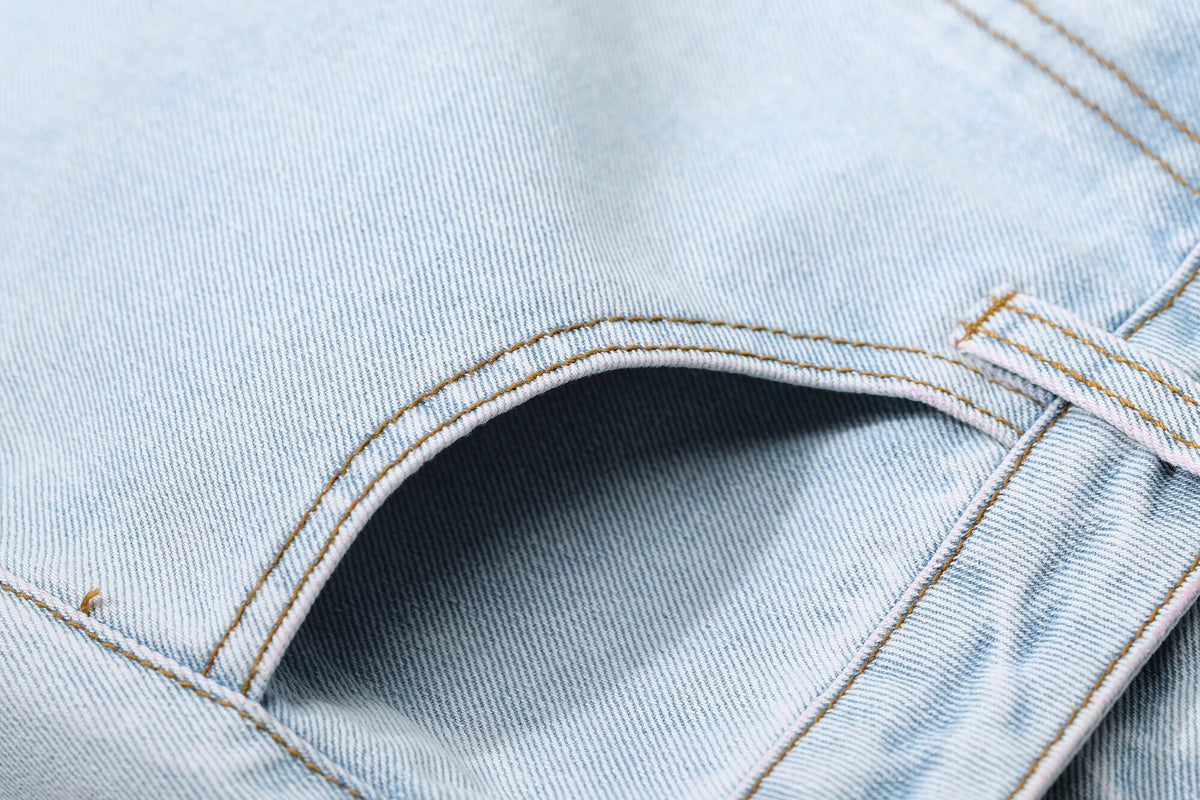 Solid High Waist Washed Casual Denim Jeans Women,Summer Pure Ripped Hole Minimalist Ladies Basic Daily Trouser | Vimost Shop.