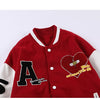 Varsity Jacket Men Furry Letter Patchwork Color Baseball Jacket Autumn Vintage Advanced High Street Bomber Coats Couple